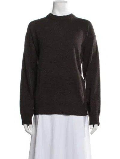 Pre-owned Reformation Merino Wool Crew Neck Sweater In Black