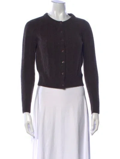 Pre-owned Reformation Merino Wool Crew Neck Sweater In Brown