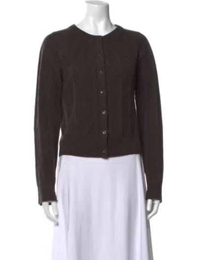 Pre-owned Reformation Merino Wool Crew Neck Sweater In Brown