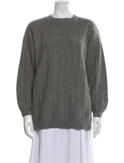Pre-owned Reformation Merino Wool Crew Neck Sweater In Gray