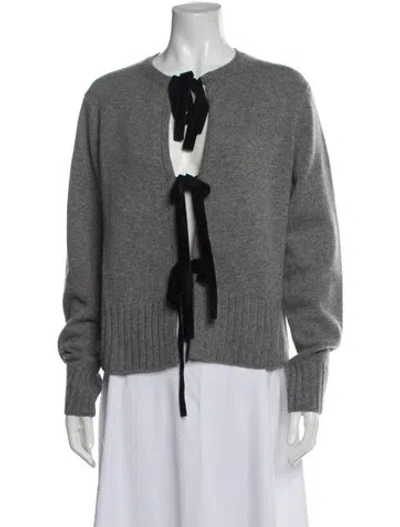 Pre-owned Reformation Merino Wool Crew Neck Sweater In Gray