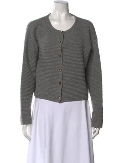 Pre-owned Reformation Merino Wool Crew Neck Sweater In Gray