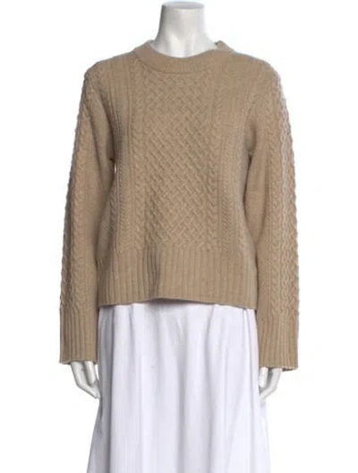 Pre-owned Reformation Merino Wool Crew Neck Sweater In Neutral