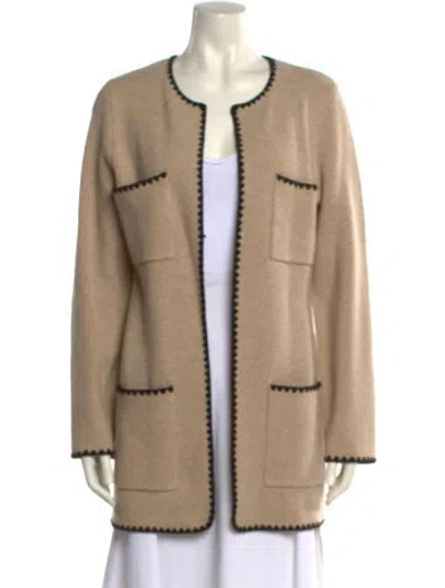 Pre-owned Reformation Merino Wool Crew Neck Sweater In Neutral