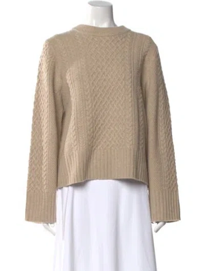 Pre-owned Reformation Merino Wool Crew Neck Sweater In Neutral
