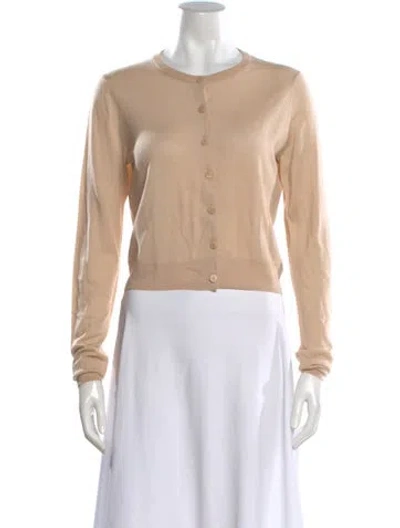 Pre-owned Reformation Merino Wool Crew Neck Sweater In Neutral