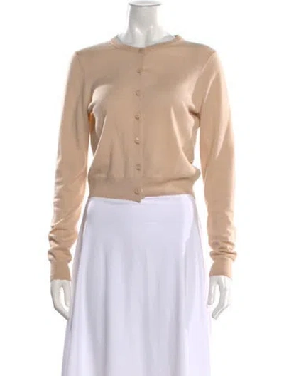 Pre-owned Reformation Merino Wool Crew Neck Sweater In Neutral