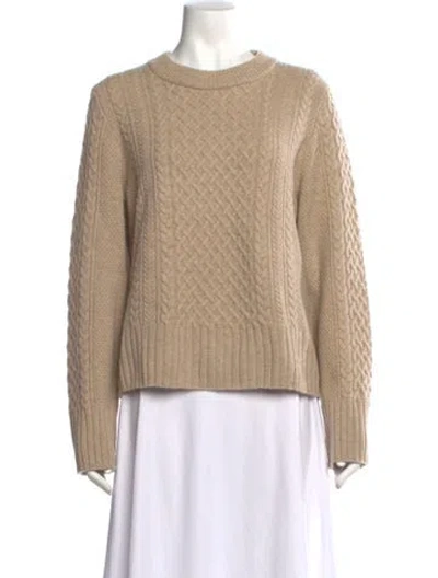 Pre-owned Reformation Merino Wool Crew Neck Sweater In Neutral