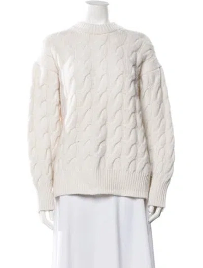 Pre-owned Reformation Merino Wool Crew Neck Sweater In Neutral