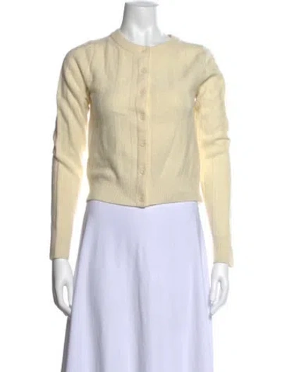 Pre-owned Reformation Merino Wool Crew Neck Sweater In Neutral