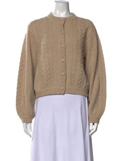 Pre-owned Reformation Merino Wool Crew Neck Sweater In Neutrals