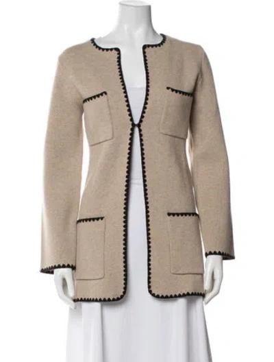 Pre-owned Reformation Merino Wool Jacket W/ Tags In Neutral