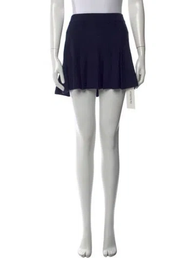 Pre-owned Reformation Merino Wool Mini Skirt In Black