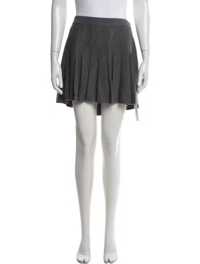 Pre-owned Reformation Merino Wool Mini Skirt In White