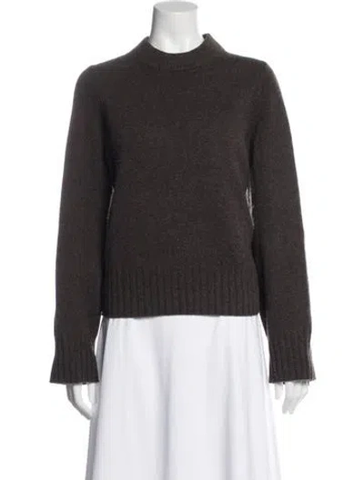 Pre-owned Reformation Merino Wool Mock Neck Sweater In Black