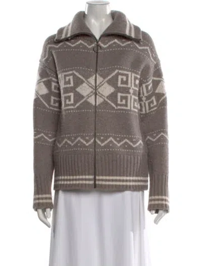 Pre-owned Reformation Merino Wool Patterned Sweater In Multi