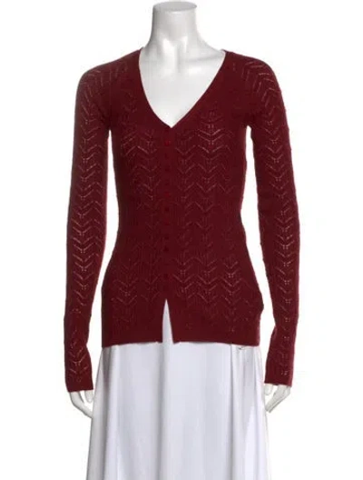 Pre-owned Reformation Merino Wool Patterned Sweater W/ Tags In Red