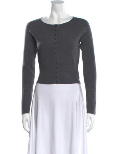 Pre-owned Reformation Merino Wool Scoop Neck Sweater W/ Tags In Gray