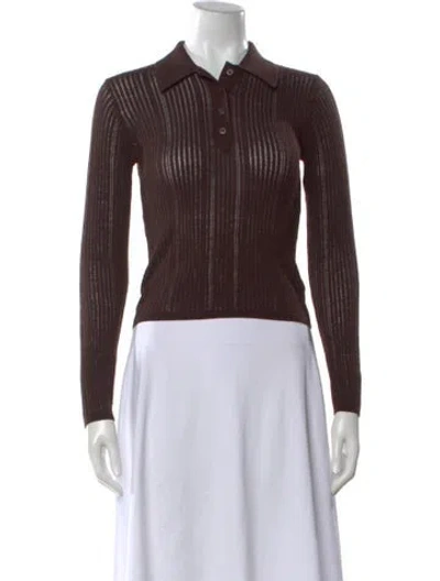Pre-owned Reformation Merino Wool Sweater In Brown