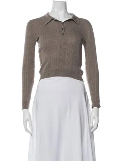 Pre-owned Reformation Merino Wool Sweater In Brown