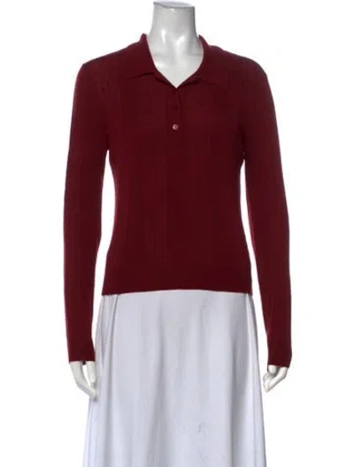 Pre-owned Reformation Merino Wool Sweater In Red