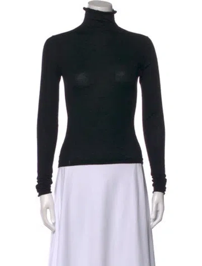 Pre-owned Reformation Merino Wool Turtleneck Sweater In Black