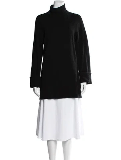 Pre-owned Reformation Merino Wool Turtleneck Sweater In Black