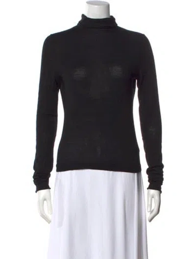Pre-owned Reformation Merino Wool Turtleneck Sweater In Black