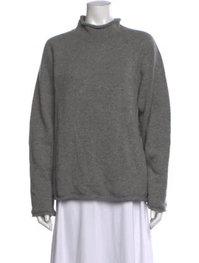 Pre-owned Reformation Merino Wool Turtleneck Sweater In Gray