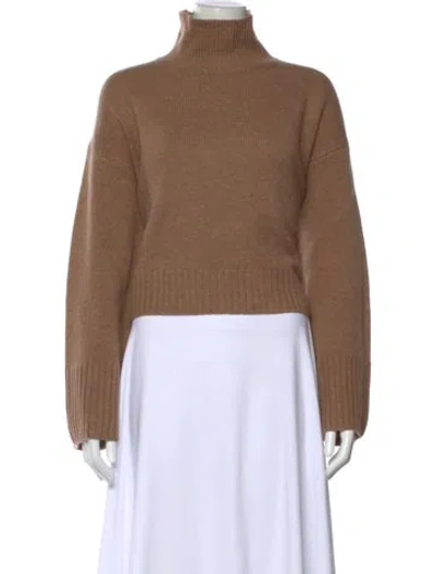 Pre-owned Reformation Merino Wool Turtleneck Sweater In Neutral