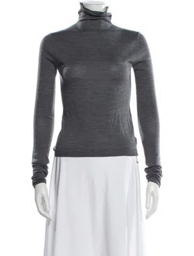 Pre-owned Reformation Merino Wool Turtleneck Sweater W/ Tags In Gray