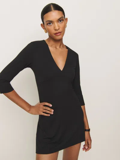 Reformation Merritt Knit Dress In Black