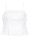 Reformation Meryl Linen Top In White