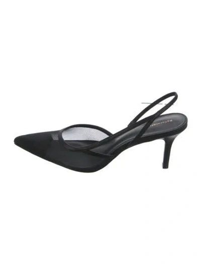 Pre-owned Reformation Mesh Slingback Pumps In Black