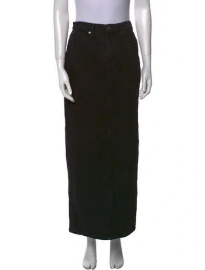Pre-owned Reformation Midi Length Skirt In Black