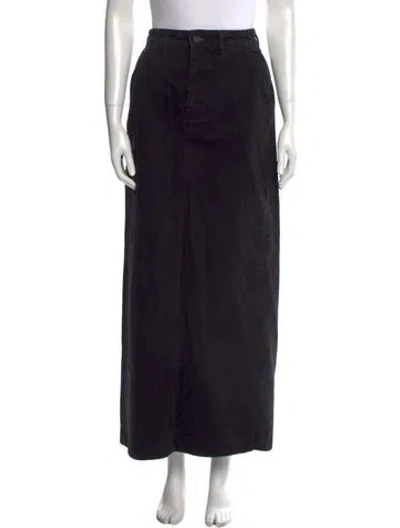 Pre-owned Reformation Midi Length Skirt In Black