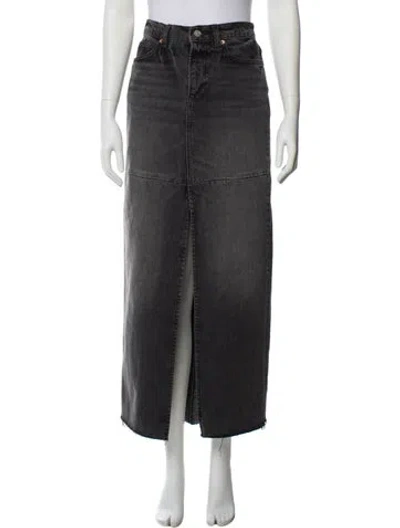 Pre-owned Reformation Midi Length Skirt In Black