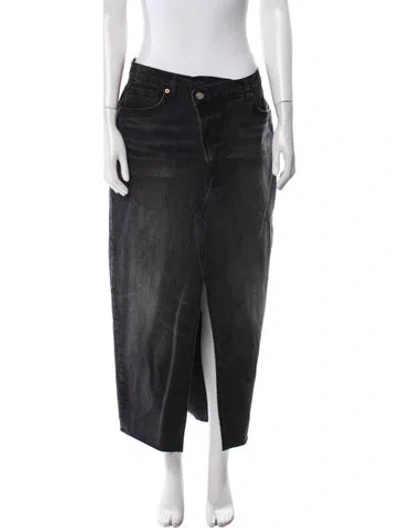 Pre-owned Reformation Midi Length Skirt In Black