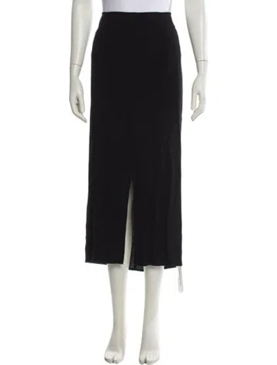 Pre-owned Reformation Midi Length Skirt In Black