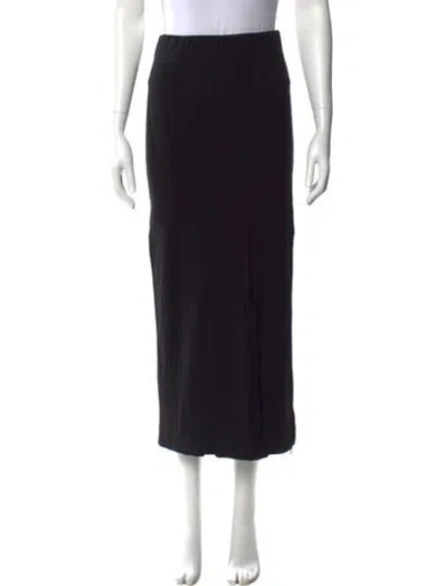 Pre-owned Reformation Midi Length Skirt In Black