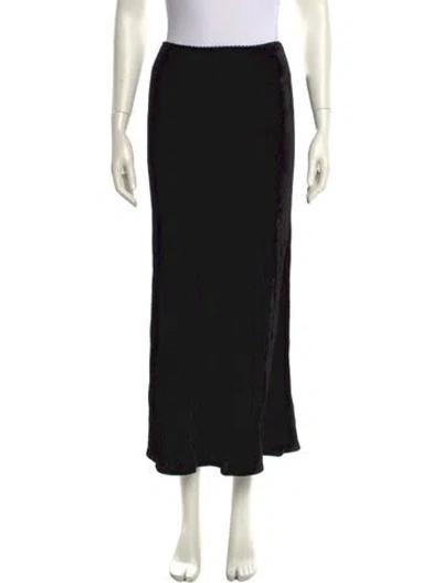 Pre-owned Reformation Midi Length Skirt In Black