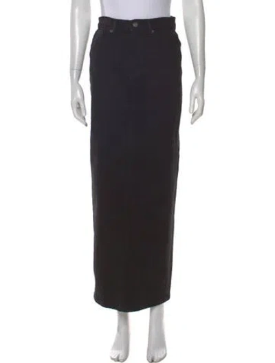 Pre-owned Reformation Midi Length Skirt In Black