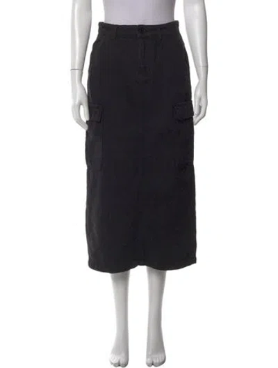 Pre-owned Reformation Midi Length Skirt In Black