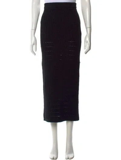 Pre-owned Reformation Midi Length Skirt In Black