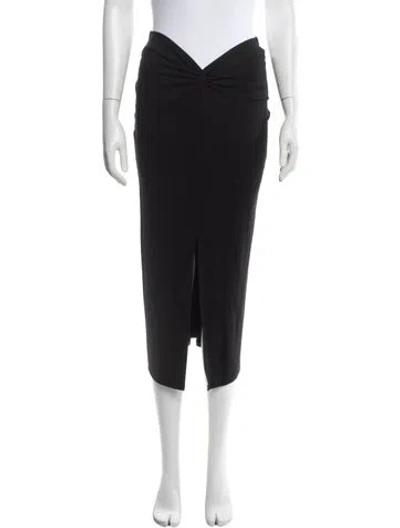 Pre-owned Reformation Midi Length Skirt In Black