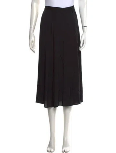 Pre-owned Reformation Midi Length Skirt In Black