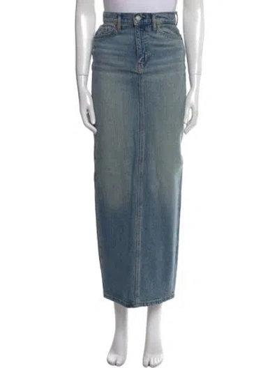 Pre-owned Reformation Midi Length Skirt In Blue