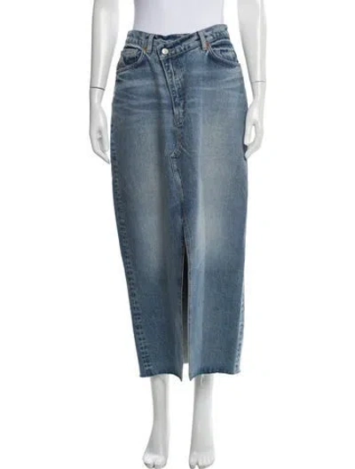 Pre-owned Reformation Midi Length Skirt In Blue