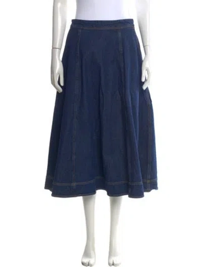 Pre-owned Reformation Midi Length Skirt In Blue