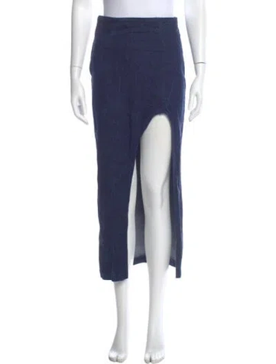 Pre-owned Reformation Midi Length Skirt In Blue